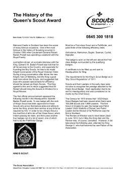 The History of the Queen`s Scout Award