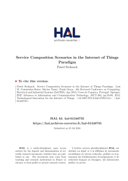 Service Composition Scenarios in the Internet of Things - HAL
