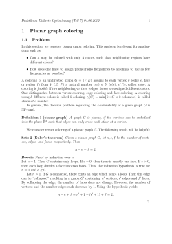1 Planar graph coloring
