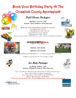 Book Your Birthday Party At The Crosslink County Sportsplex!!