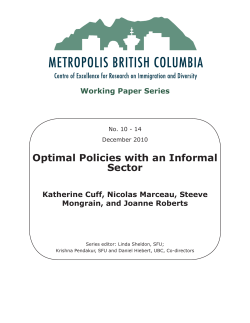 Optimal Policies with an Informal Sector
