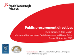 EU Directives Breakout Roundtable - International Learning Lab on