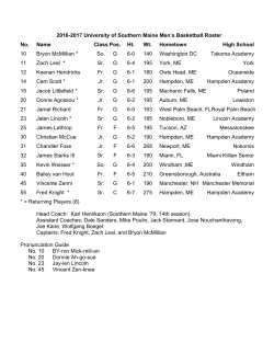 Roster 2016-17 - Southern Maine Huskies