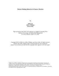 Market-Making Behavior in Futures Markets by