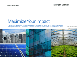 Maximize Your Impact - Morgan Stanley Locator