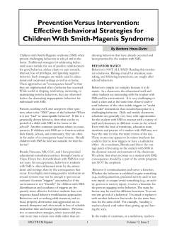 Effective Behavior Strategies
