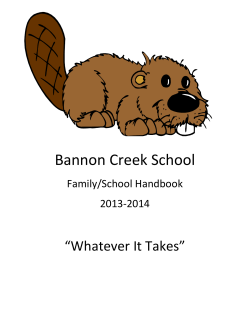 Bannon Creek Student Handbook Now