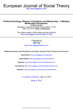 European Journal of Social Theory