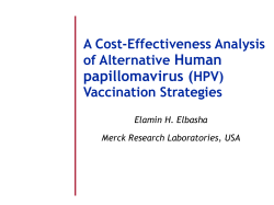 Economic impact of HPV vaccine