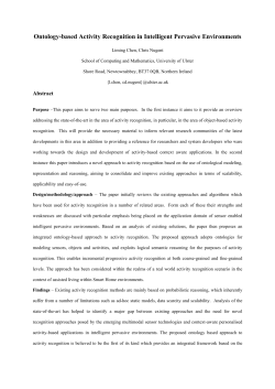 Ontology-based Activity Recognition in Intelligent Pervasive