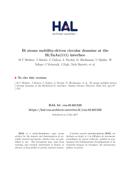 Bi atoms mobility-driven circular domains at the Bi/InAs - Hal-CEA
