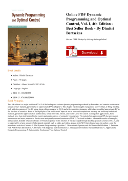 Online PDF Dynamic Programming and Optimal