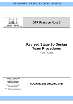 Design Team Procedures 2007 Practice note 3