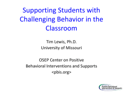 Behavior Management 101