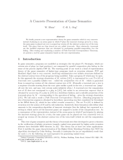 A Concrete Presentation of Game Semantics