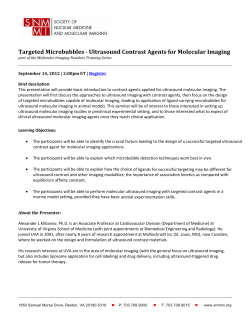 Targeted Microbubbles - Ultrasound Contrast Agents for
