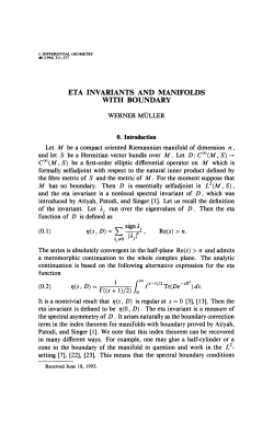 ETA INVARIANTS AND MANIFOLDS WITH BOUNDARY WERNER