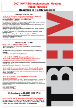 TB/HIV Evening Session