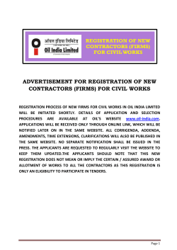 for Civil Works - Oil India Limited