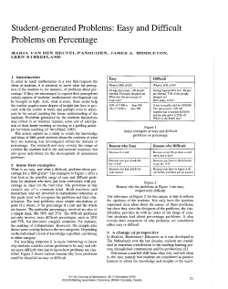 Student-generated Problems: Easy and Difficult Problems on
