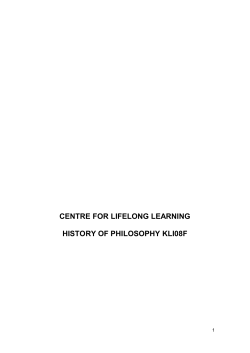 History of Philosophy - SarahHoneychurchTeaching