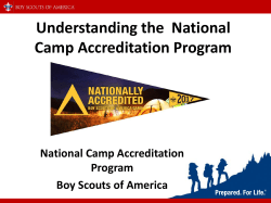 2017 NCAP Training for National Camping School