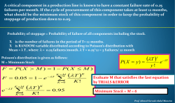 MODIFIED POISSON`S Distribution