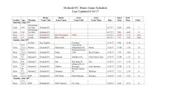 Holmdel FC Home Game Schedule Last Updated 6/16/17