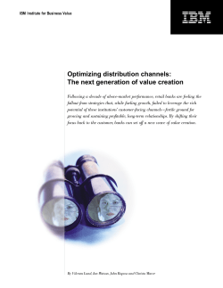 Optimizing distribution channels: The next generation of value