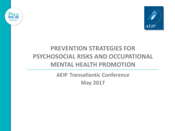 prevention strategies for psychosocial risks and