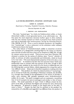 p , P`-DICHLOROETHYL SULFIDE (MUSTARD GAS) The term