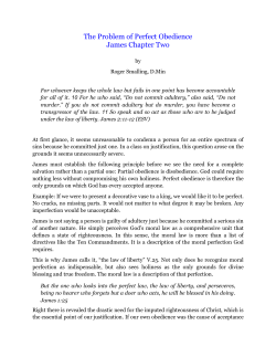 The Problem of Perfect Obedience, James 2 by Roger Smalling, D