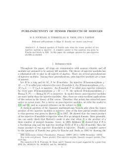 PURE-INJECTIVITY OF TENSOR PRODUCTS OF - Math