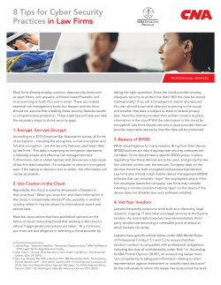 8 Tips for Cyber Security Practices in Law Firms