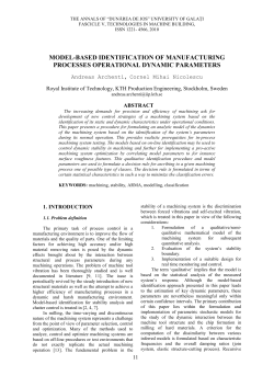 The Annals of &ldquo;Dunărea de jos&rdquo; University of Galaţi