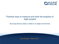 Practical ways to track Agile Projects