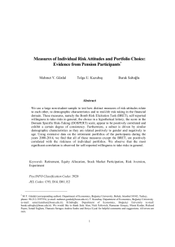 Measures of Individual Risk Attitudes and Portfolio Choice: Evidence