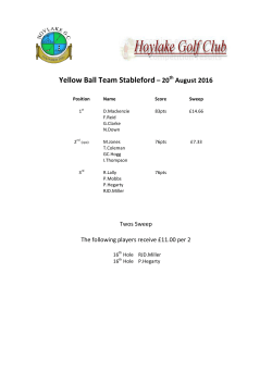 Yellow Ball Team Stableford – 20