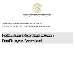 System Level Record Layout (A02) &ndash; Title I