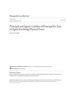 Principal and Agent: Liability of Principal for Acts of Agent Involving