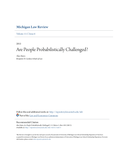 Are People Probabilistically Challenged?
