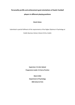 Personality profile and achievement goal