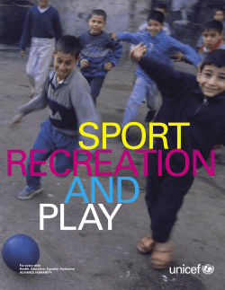 Sport Recreation and Play.