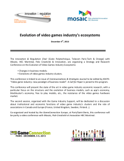 Evolution of video games industry`s ecosystems