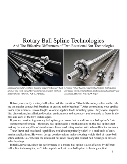 Rotary Ball Spline Technologies