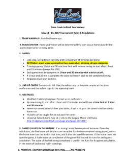 Tournament Rules - Nosecreek Softball Association