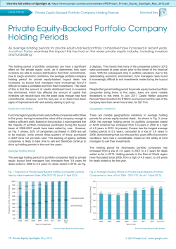 Private Equity-Backed Portfolio Company Holding Periods