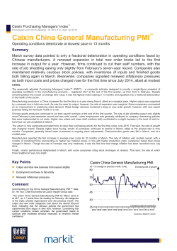 Caixin China General Manufacturing PMI