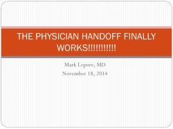 Physician Handoff - Ventura Family Medicine