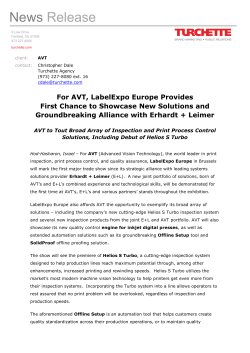 For AVT, LabelExpo Europe Provides First Chance to Showcase